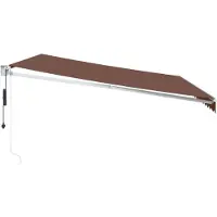 vidaXL Luifel automatisch uittrekbaar 450x300 cm bruin