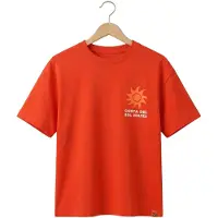 Z8 kids T-shirt Caz met backprint oranje Jongens Stretchkatoen Ronde hals - maat 128/134