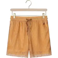 Nono Meisjes Broeken Sunny Shiny Plissee Short - Goud - Maat 122/128