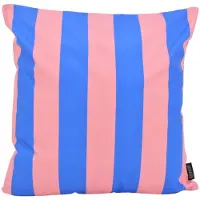 Gek op kussens! Sierkussen streep blauw/roze | 45 x 45 cm | katoen/polyester