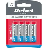 Rebel - Alkalinebatterij - AA - 1,5V - 4 stuks