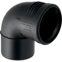 Geberit Silent-PP Bocht, DN 125, dø 125 mm, 390.624.14.1