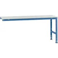 Manuflex aanbouwtafel UNIVERSAL Standaard, 2000 x 800 mm, kunststof lichtgrijs, briljantblauw