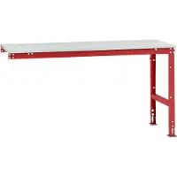 Manuflex aanbouwtafel UNIVERSAL Standaard, 1750 x 800 mm, kunststof lichtgrijs, robijnrood