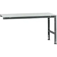 Manuflex aanbouwtafel UNIVERSAL Standaard, tafelblad kunststof, 1750 x 1000, antraciet