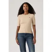 Levi's Luca Slim Tee Safari Rib Maat: XS | Tops Outlet | Dames | Beige