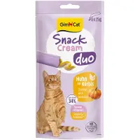 GimCat Kattensnack Cream Duo Kip & Pompoen 6 X 15 Gr