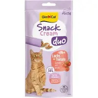 GimCat Kattensnack Cream Duo Zalm & Tomaat 6 X 15 Gr