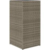 vidaXL Plantenbak 40x40x80 cm poly rattan grijs