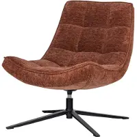 Woood Maudi Draaifauteuil - Chenille - Bruin - 84x74x86