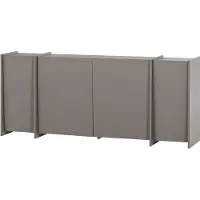Woood Brock Dressoir 200 CM - Essen Fineer - Warmgrijs - 85x200x44