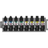 Bosch PRO Impact schroefbitset | PH1; PH2; PZ1; PZ2; T15; T20; T25; T30 | 25 mm | 8-delig - 2608521U61