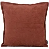 NOVÉE Sierkussen chenille piped roest | 45 x 45 cm | polyester