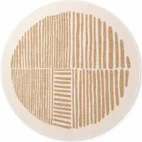 Ted Baker haringey rond buitenkleed jute wit- 160 cm rond
