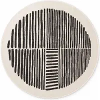 Ted Baker haringey rond buitenkleed zwart wit- 160 cm rond