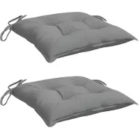 vidaXL Stoelkussens 2 st 50x50x7 cm oxford stof grijs