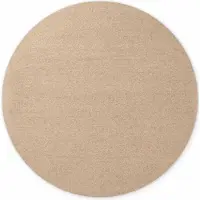 Elle Decoration Puristic rond wollen vloerkleed Knots Beige - Rond 200 Ø - (L)