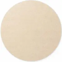 Elle Decoration Puristic rond wollen vloerkleed Knots Lichtbeige - Rond 200 Ø - (L)