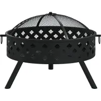 vidaXL Vuurplaats met pook XXL 58 cm staal