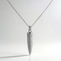 Cavill - Zilveren Halsketting - 925 Sterling Zilver - 1,325 Ct Witte Topaas Pavé Briljant - 325 Stenen - Elegant Tijdloos 46 cm