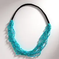 Cavill - Turkoois Halsketting 247,5 ct - Leer Geregen - Meerstrengs Boho Chic - Elegante Turquoise Ketting voor Dames - Vintage & Modern