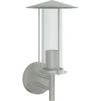 vidaXL Buitenwandlamp roestvrij staal zilverkleurig