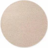 Elle Decoration Lyon rond wollen vloerkleed Beans Naturel/Beige - Rond 160 Ø - (M)