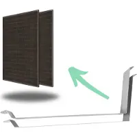 LDY Zonnepaneel Beugel voor 1 Paneel - Aluminium Zonnepaneel Frame - Zonnepaneel Beugel voor Plat Dak - Eenvoudig te monteren - Landscape Opstelling - Geschikt voor bijna alle Zonnepanelen
