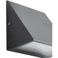 LINDBY LED-wandlamp buiten Triava, zwart, Aluminium, Modern, LED wandlamp buiten