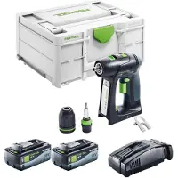 Festool C 18 Basic accuboormachine 18 V 45 Nm borstelloos + 2x accu 8,0 Ah + snellader + Systainer