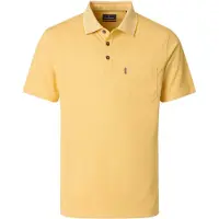 Casa Moda Wijde fit polo geel met borstzak