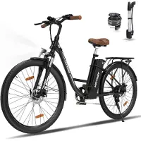Hitway Elektrische Fiets BK31 - 28 Inch City Commuter EBike met Afneembare 36V 13Ah Lithium Batterij - Damesfiets - E-Bike met 250W Motor - IP54 Waterdicht