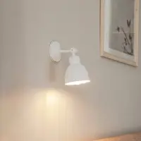 Argon Wandlamp Emoti, dimbaar, wit / opaal, Woon-/ Eetkamer, metaal, Industrieel design, wandlamp