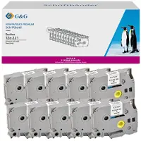 G&G Labeltape Tapekleur: Wit Tekstkleur: Zwart 9 mm 8 m