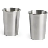 HAY Outdoor Market Steel Cup Set Of 2 Medium - Koffiekopjes Roestvrijstaal Silver - AE962-A668-AS24