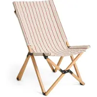 HAY Outdoor Market Opklapbare Stoel Beige with red stripe