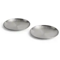 HAY Outdoor Market bord Roestvrij staal, Ø20 cm, 2-pack