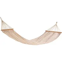 HAY Outdoor Market Hangmat Beige with red stripe