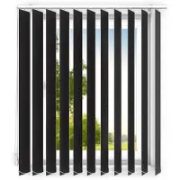 Time4blinds - verticale lamellen - lamellen voor kantoorwerkplekken en voor thuis - Slaapkamer Jaloezieën - Keuken Jaloezieën - 130x150 cm - Klassiek zwart