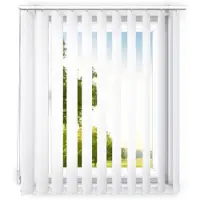Time4blinds - verticale lamellen - lamellen voor kantoorwerkplekken en voor thuis - Slaapkamer Jaloezieën - Keuken Jaloezieën - 130x220 cm - Klassiek wit