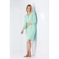Hajo Badstof turquoise dames zomerbadjas | Maat 48/50