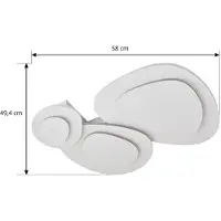 LINDBY Plafondlamp , Delar, dimbare, Wit, Woonkamer, Kunststof, Modern