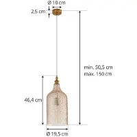 LINDBY Hanglampe , Drakar, dimbare, Beige, Woonkamer, Glas, Vintage / Retro