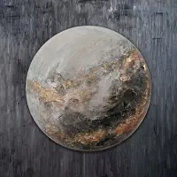 YS Canvas schilderij 90x90 cm handgeschilderd Enigma abstract mysterieus – -Art Gallery – Intrigerende wanddecoratie voor woonkamer – Modern schilderij voor hal en kantoor