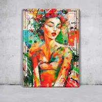 YS Canvas schilderij landschapsformaat handgeschilderd kleur van haar dromen romantisch – -Art Gallery – Romantische wanddecoratie voor woonkamer – Modern schilderij voor slaapkamer