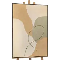 YS Canvas schilderij 120x80 cm handgeschilderd vervlechting – -Art Gallery – Lijst: Grijs – Luxe wanddecoratie