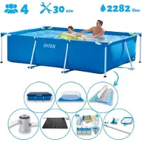Intex Rechthoekig zwembad - 260x160x65 cm - 7-delig - SCB97