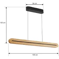 LUCANDE Hanglampe , Darnor, dimbare, Hout, Eetkamer, Hout, Modern