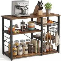 Mazazu MIRA Home - Keukenkast - Trolley - Bruin - Hout - 90x40x84