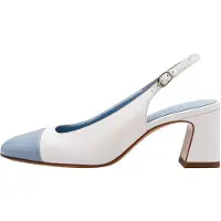 Tamaris Slingpumps lichtblauw / wit